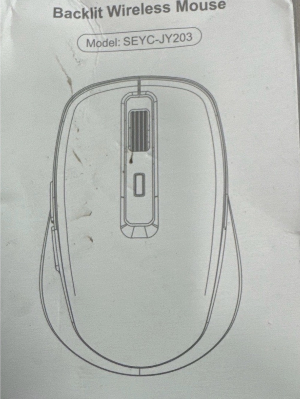 Backlit Wireless Mouse in White
